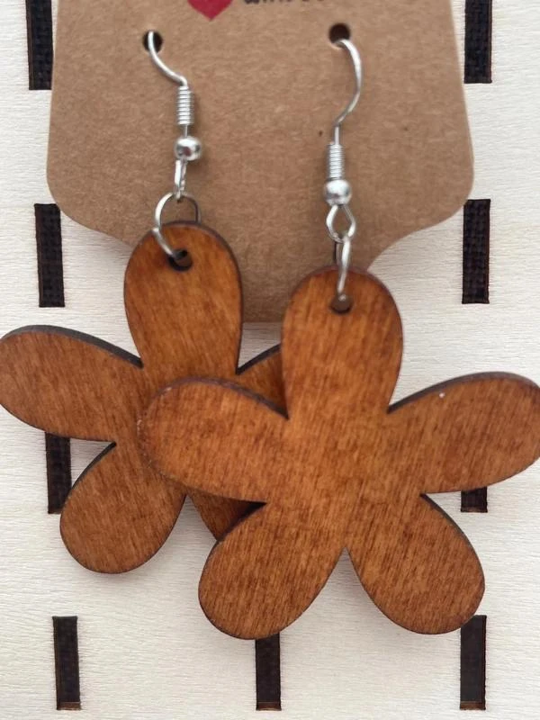 Boucles d’oreilles en bois modèle 12
